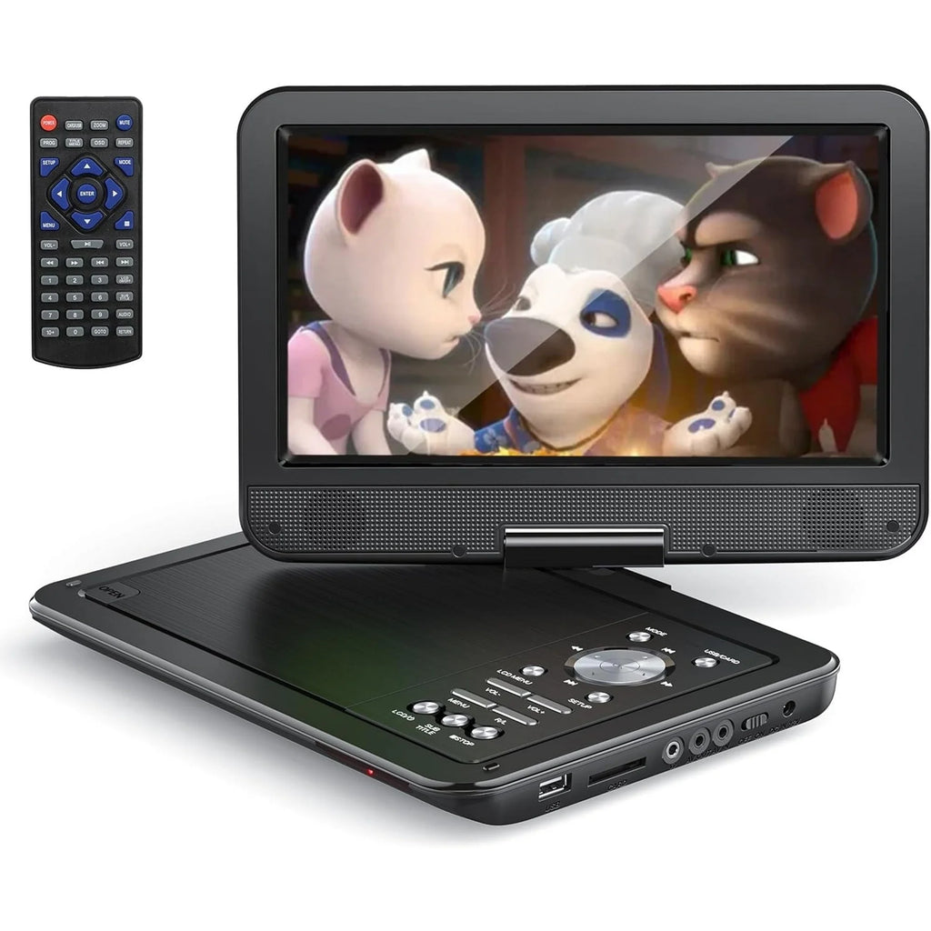 Cocobear 15.5" Portable DVD Player with Rechargeable Battery for Kids & Car, Black