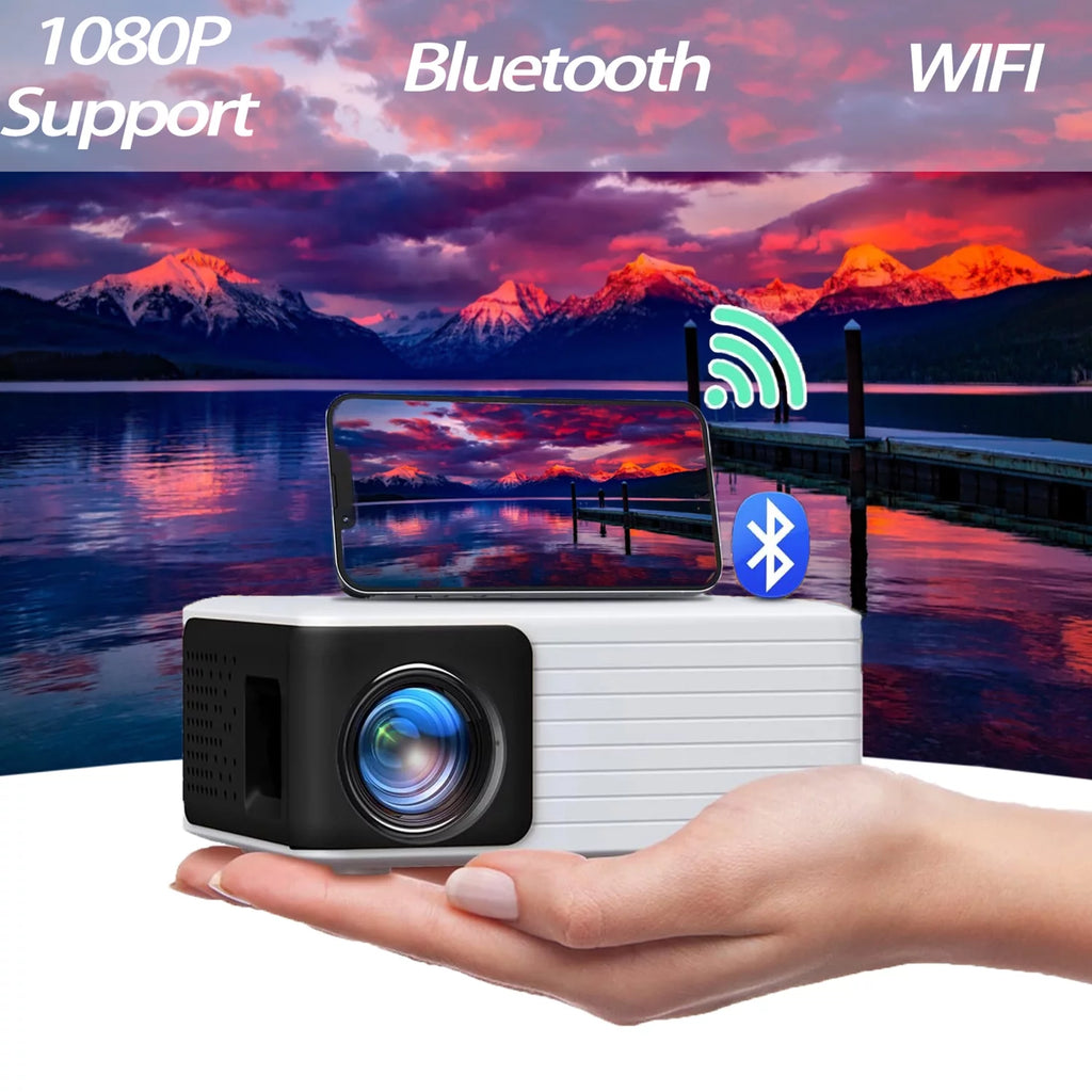 YOTON 1080P Projectors with Wifi and Bluetoth, LCD3.0 Compatible with PC/Phone Projector,1 Pack