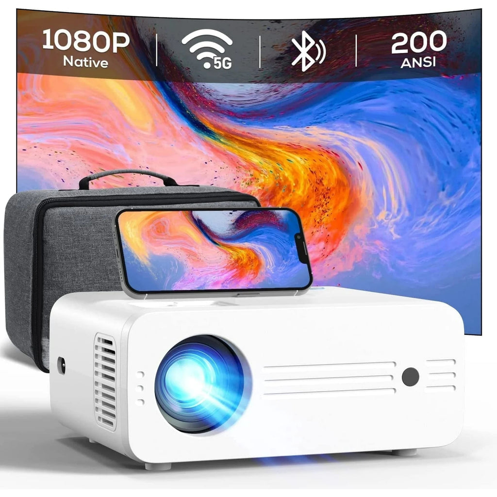 iZEEKER Mini Projector, 9000 Lux, Portable w/Bag, 300" 4K, 5G WiFi+BT,iOS/Android/TV Stick/HDMI