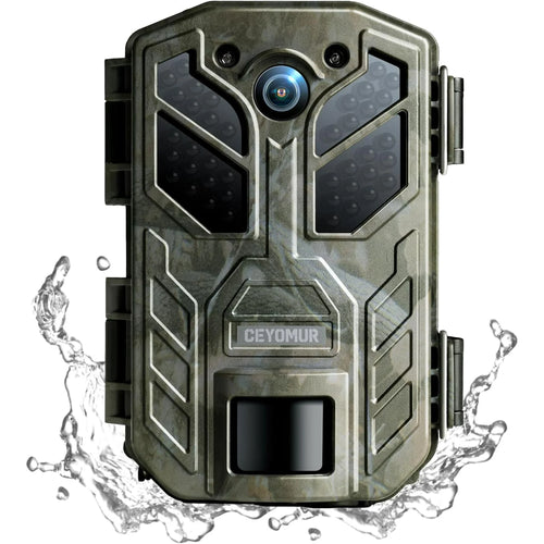 Trail Camera 4K 36MP, Game Camera with 40pcs Infrared LEDs, Hunting Camera with Night Vision Motion Activated IP66 Waterproof for Wildlife Monitoring