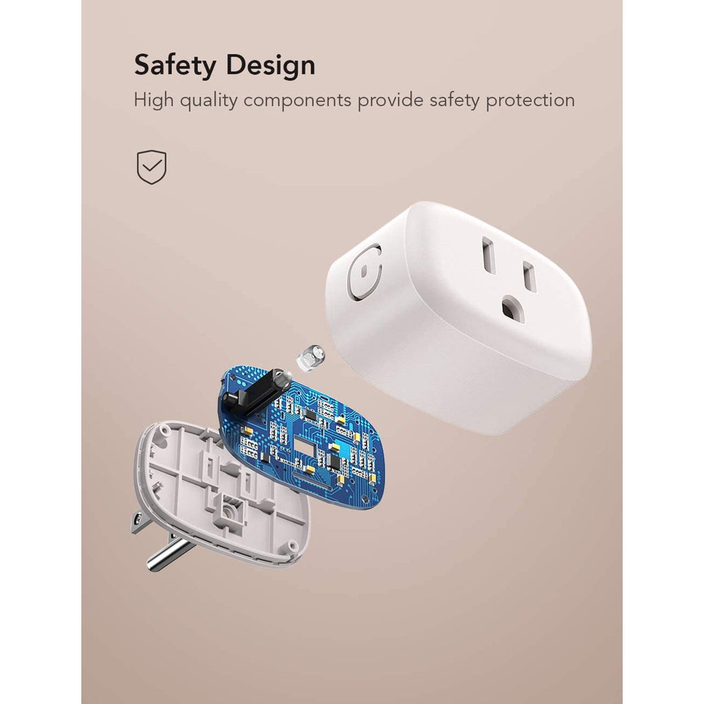 Nooie Smart Plug Works with Alexa Google Home Voice Control WiFi Bluetooth Mini Smart Outlets, APP Control & Timer Function 2 Packs