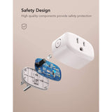Nooie Smart Plug Works with Alexa Google Home Voice Control WiFi Bluetooth Mini Smart Outlets, APP Control & Timer Function 2 Packs