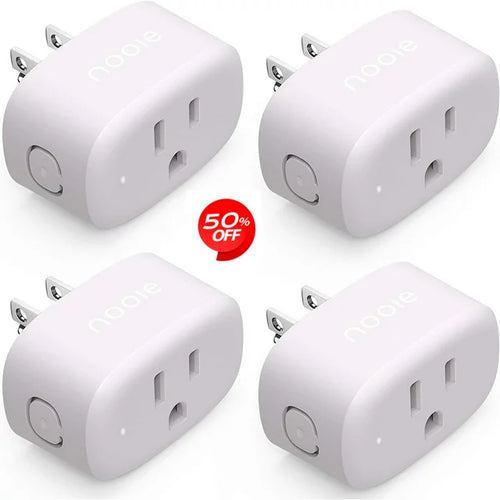 Nooie Smart Plug, Voice Control, Child Lock Function, Energy Saving,4 Packs