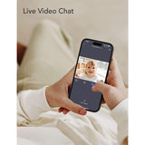 Nooie Baby Monitor with Camera and Audio, 1080P Night Vision, Motion and Sound Detection, 2.4G WIFI Home Surveillance Camera, for Baby Nanny Elderly Monitoring, Works with Alexa