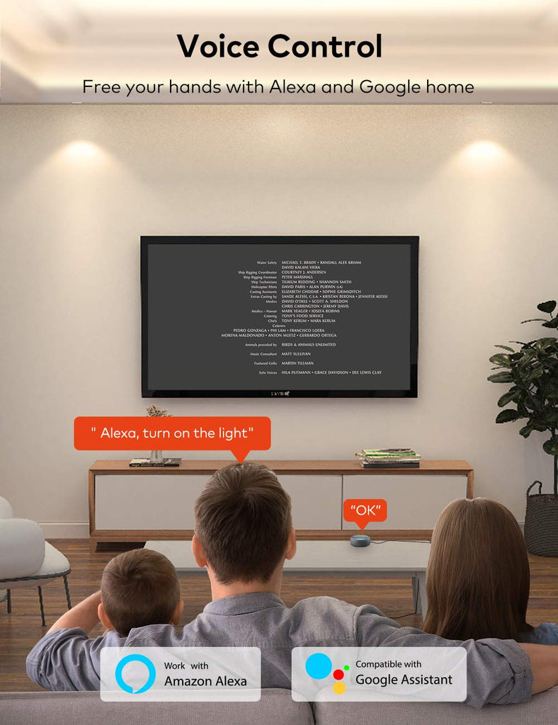 TECKIN Smart Dimmer Switch,Wifi Dimmer Light Switch Work with Alexa and Google Home and Siri,Remote and Voice Control,Schedule and Timer,Single Pole,No Hub Required