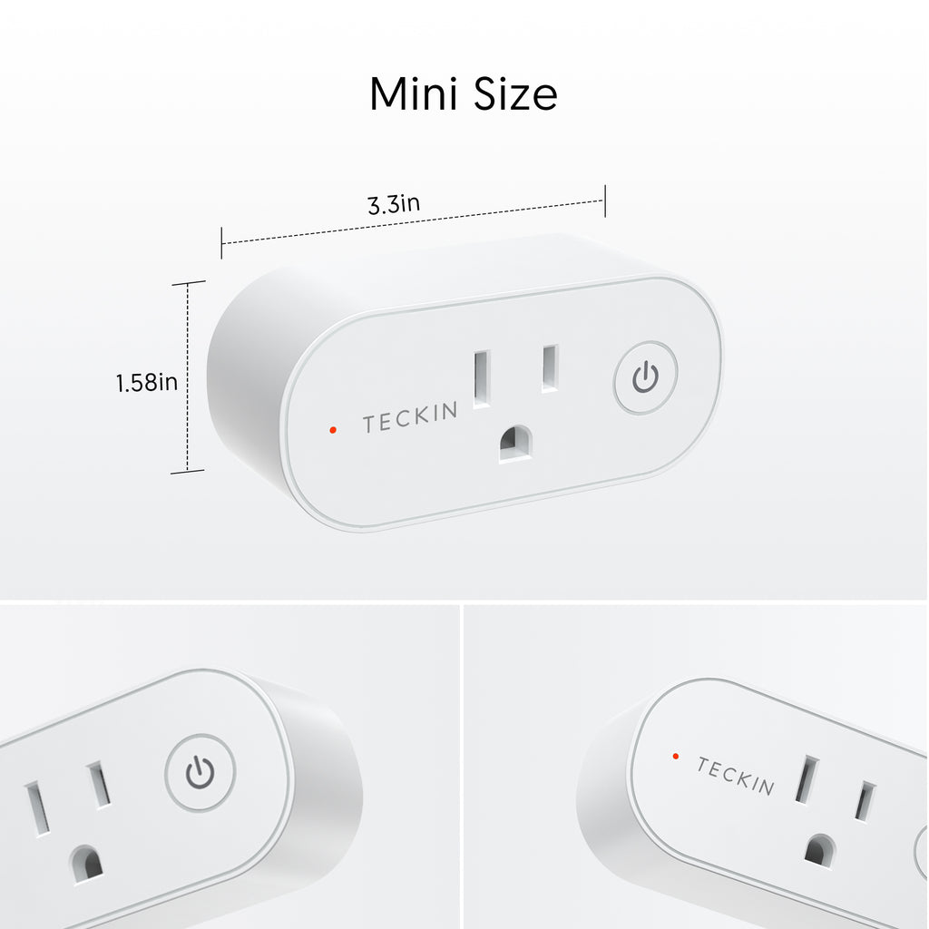 Smart Plug, TECKIN Smart Outlet 15A, Alexa Smart Plugs That Work with Alexa, Remote & Voice Remote Control, Schedule and Timer Function, ETL Certified, 2.4GHz Only(4 Packs)