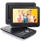 Apeman Portable DVD Player 12.5", 10.5" HD Swivel Screen, 6 Hour Rechargeable Battery for Car/Kids, Car Headrest Mount Case, Support USB/SD Card/Sync TV and Multiple Disc Formats