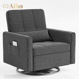 Upholstered Nursery Glider - Dark Grey