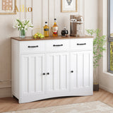 31.9 "H Sideboard Storage Cabinet with 3 Drawers and 3 Doors for Kitchen, Living Room - Retro