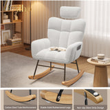 Nursery Rocking Chair for Nursery, Bedroom, Living Room - White