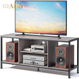 55 "L TV Stand for TVs up to 65", 65 inch TV stand with Storage Shelves for Living Room - Gray