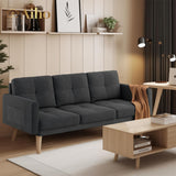 68 "L Futon, Couches and Sofas with Soft Armrest and 3 Comfortable Pillows - Dark Gray