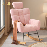 Nursery Rocking Chair for Nursery, Bedroom, Living Room - Pink