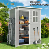 5' x 3' Plastic Outdoor Shed  for Patio - Gray