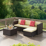 Aiho 5-piece Outdoor Sofa set for Patio - Beige