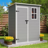 5' x 3' Plastic Outdoor Shed  for Patio - Gray