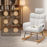 Nursery Rocking Chair for Nursery, Bedroom, Living Room - White