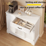 42.3 "W Coffee Bar with Doors and Drawer - White