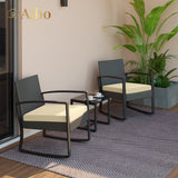 Patio Furniture Set with Coffee Table for Patio, Garden and Bistro - Beige Cushions