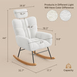 Nursery Rocking Chair for Nursery, Bedroom, Living Room - White