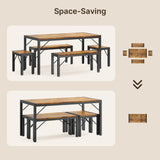 Dining Table Set for 6 - Brown