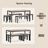 Dining Table Set for 6 - Gray