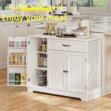 42.3 "W Coffee Bar with Doors and Drawer - White