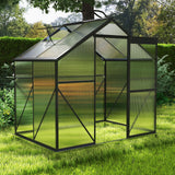 Asofer 6' x 4' Greenhouse for Outdoors, Aluminum Walk-in Green Houses shed with Rain Gutter and Roof Vent for Backyard