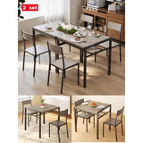 Asofer 3 Piece 2 Person Dining Table Set, Compact Space Saving Kitchen Table and Chairs Combo, Small Apartment Dorm Breakfast Nook Work Study Desk, Back to School Furniture for College Students, Gray