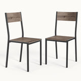 Asofer 4 Piece Dining Table Set for 4 with 2 Chairs & Bench, Kitchen Table with Storage Rack, Space Saving Dining Set for Small Space, Apartment, Gray