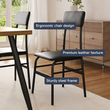 Asofer Dining Table Set for 4, Small Kitchen Table Chairs Set of 4, Space Saving, Retro