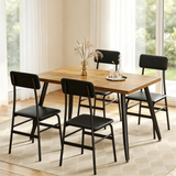 Asofer Dining Table Set for 4, Small Kitchen Table Chairs Set of 4, Space Saving, Retro