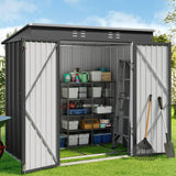 Aiho 6x4 Outdoor Storage Shed for Garden, Patio - Gray