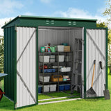 Aiho 6x4 Outdoor Storage Shed for Garden, Patio - Green