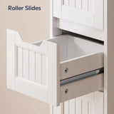 Asofer 4-drawer Wooden Storage Cabinet,  33"H for Bathroom, Bedroom, Living room, Corridor