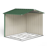 Asofer 8 x 6 ft. Outdoor Storage Shed with Lock, Galvanized Metal Tool Garden Shed Storage with Air Vent for Patio, Lawn