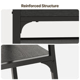 Dining Table Set for 6 , 7-Piece Kitchen Table Set for Small Space, Apartment, Kitchen, Dining Room, Space-Saving - Black