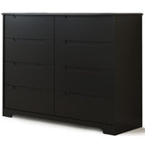 Asofer 8 Drawer Dresser for Bedroom with Cutout Handle, Chest of Drawers for Bedroom, Entryway, Hallway, Black