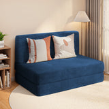 Futon Sofa Bed,Lofka 76"D Convertible Couch with Soft Cushion for Living Room|Dorm Room, Blue