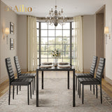 5 Piece Modern Dining Room Sets for Kitchen, Living Room - Black