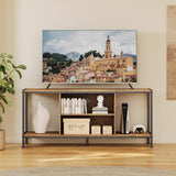 Asofer TV Stand for TVs Up to 65", Entertainment Center TV Console for Living Room, Rustic Brown