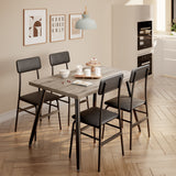 5-Piece Dining Table Set,Jolifa 45" Modern Kitchen Table and Chairs Set for 4 for Living Room & Dining Room, Grey