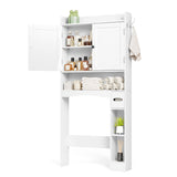 Over The Toilet Storage Cabinet, Asofer 32.3" Bathroom Storage with Adjustable Shelf & Tissue Holder & Fixed Bar, White