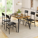 Asofer Dining Table Set for 4, Dining Room Set, Kitchen Table and upholstered Chairs for Small Space, Retro