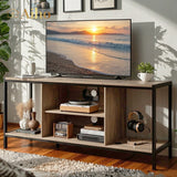 55 "L TV Stand for TVs up to 65", 65 inch TV stand with Storage Shelves for Living Room - Gray