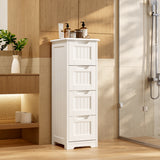 Asofer 4-drawer Wooden Storage Cabinet,  33"H for Bathroom, Bedroom, Living room, Corridor