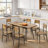 Asofer Extendable Kitchen Table and Chairs Set, Dining Sets for 4 to 6, Dinette Sets Clearance, Retro