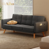 68" L Loveseat Sofa,  Sofa Couch with 3 Comfortable Pillows for Living Room, Apartment, Studio, Office - Dark Grey