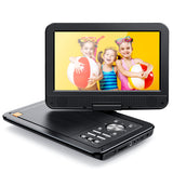 Apeman Portable DVD Player 12.5", 10.5" HD Swivel Screen, 6 Hour Rechargeable Battery for Car/Kids, Car Headrest Mount Case, Support USB/SD Card/Sync TV and Multiple Disc Formats