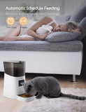 Faroro Automatic Cat Feeder 2.4G WiFi Enabled Smart Food Dispenser for Cats and Small Dogs with App Control, Programmable Timer, Distribution Alarms and Voice Recorder Up to 15 Meals per Day 6L